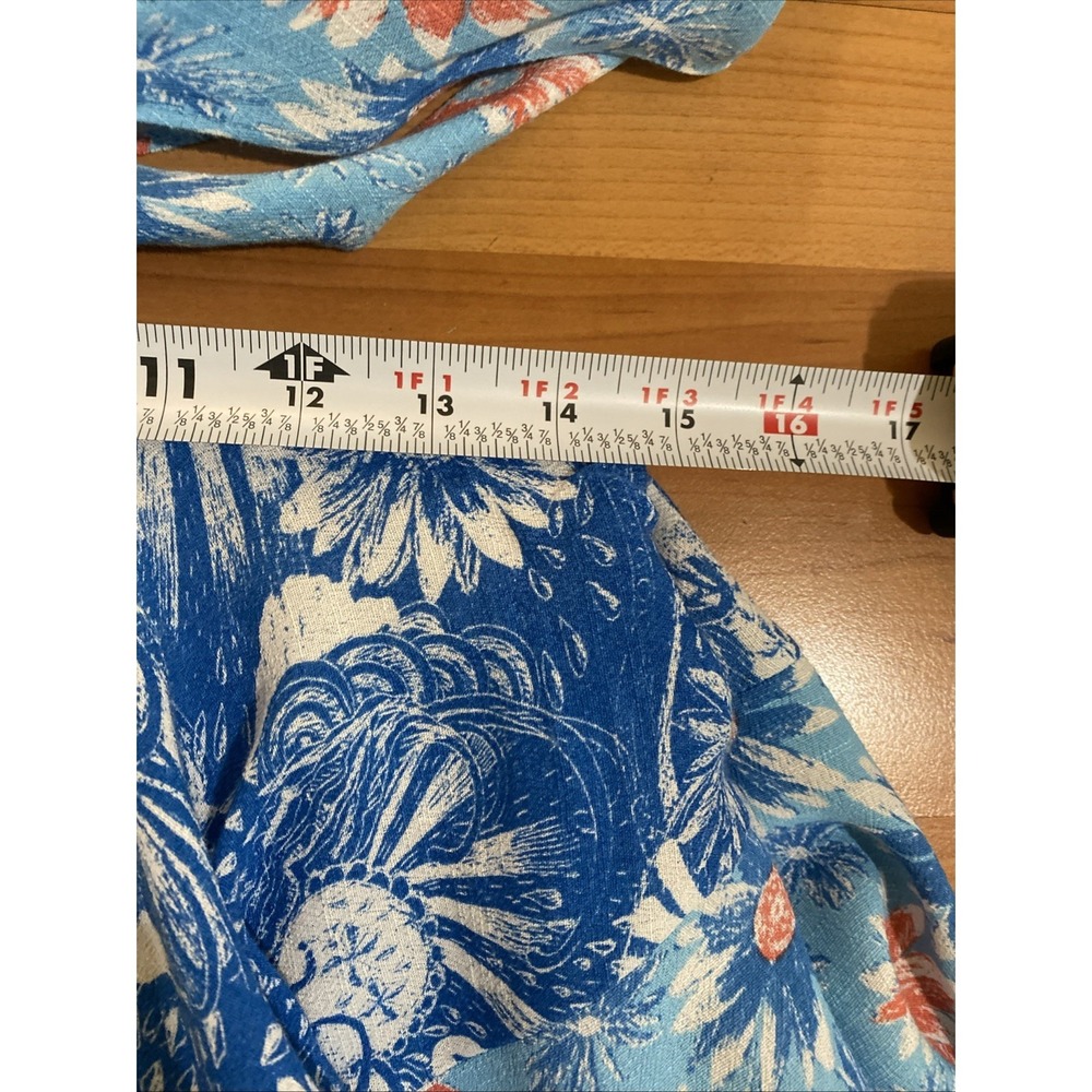 Free People Dark Star Floral Cutout Mini Dress Blue Size Small S Tropical Beachy - Picture 11 of 15